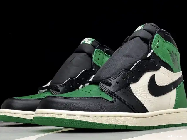 Bmlin Shoes Air Jordan Green NRG 555088-302 High 1 Pine Sail-Black OG 0531